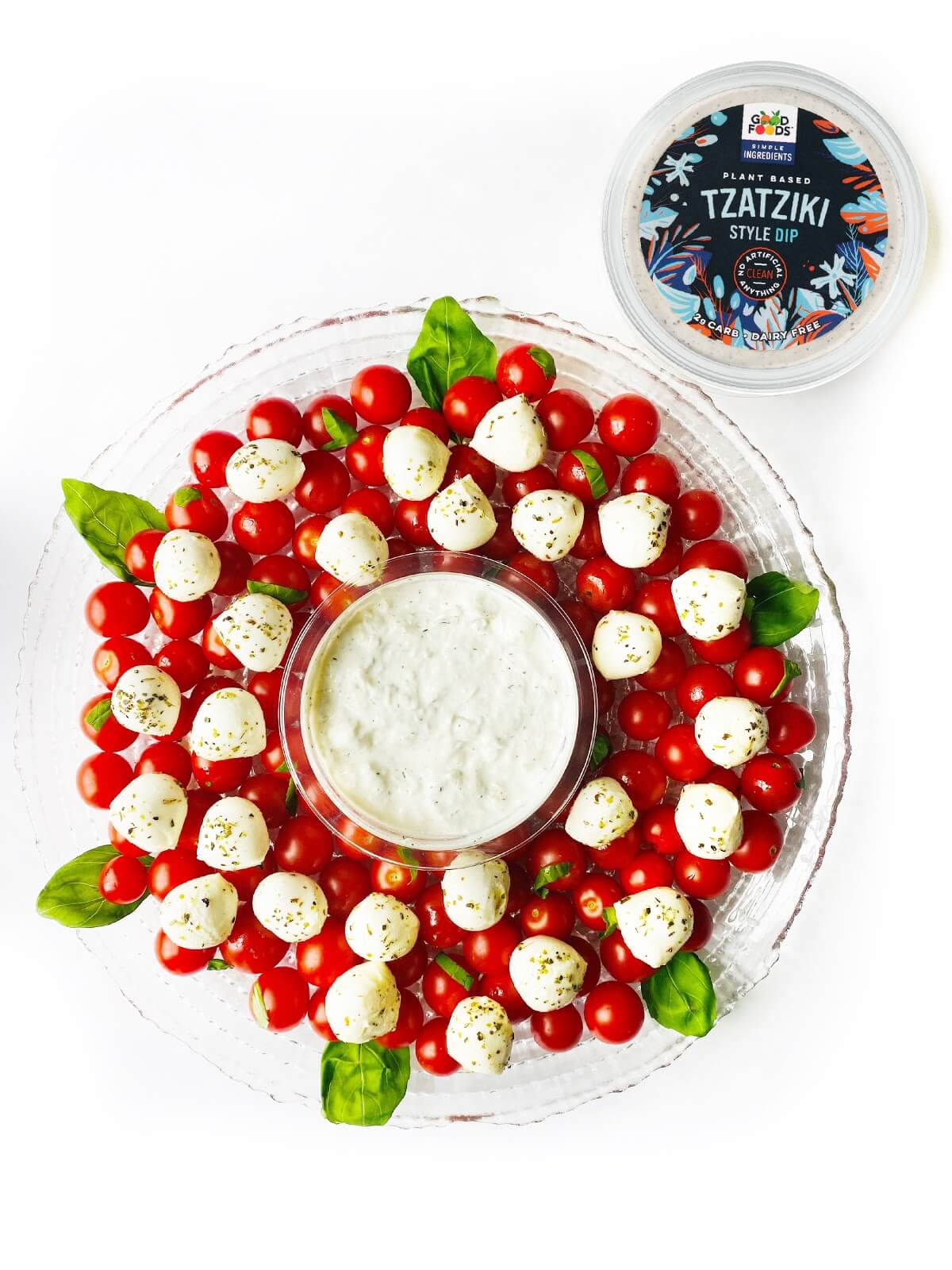 wreath tzatziki white