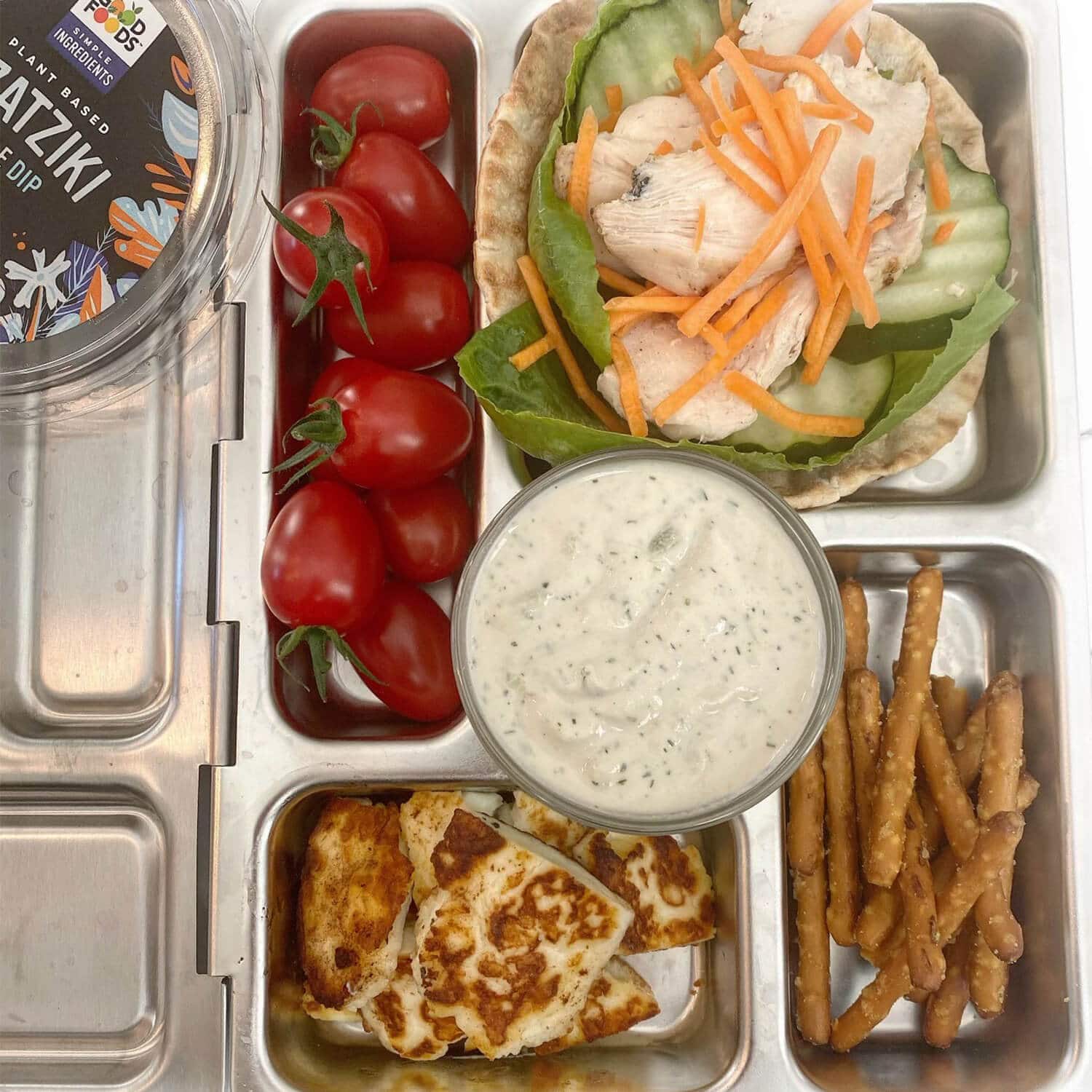 Tzatziki Dipping Bento Lunch