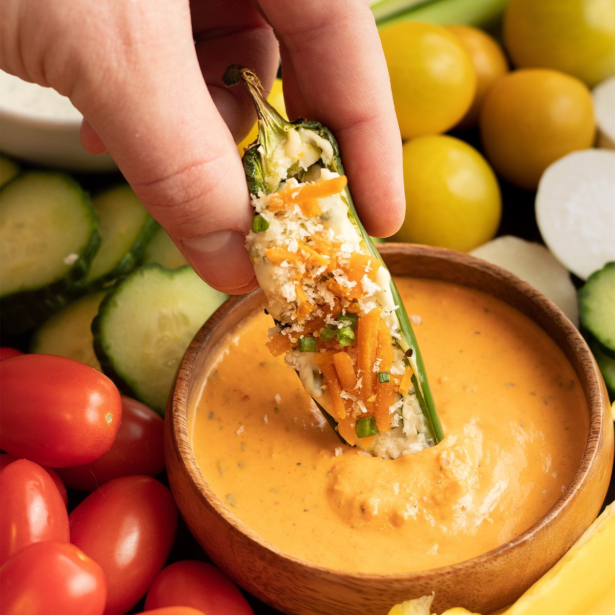 Vegan Jalapeño Poppers with Queso Good Foods