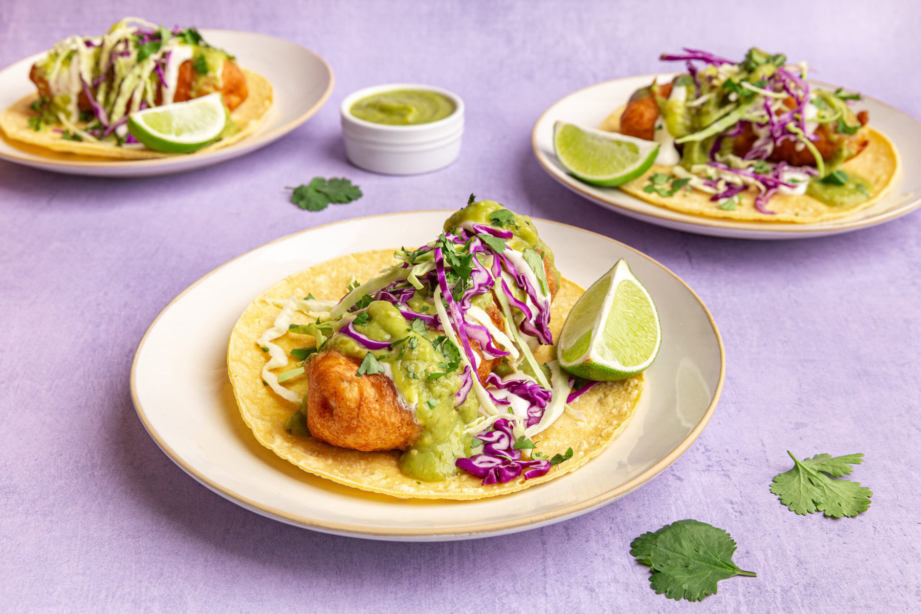Baja Fish Tacos with Avocado Salsa