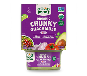 Good Foods Organic Chunky Guacamole Tower - 3 Pack