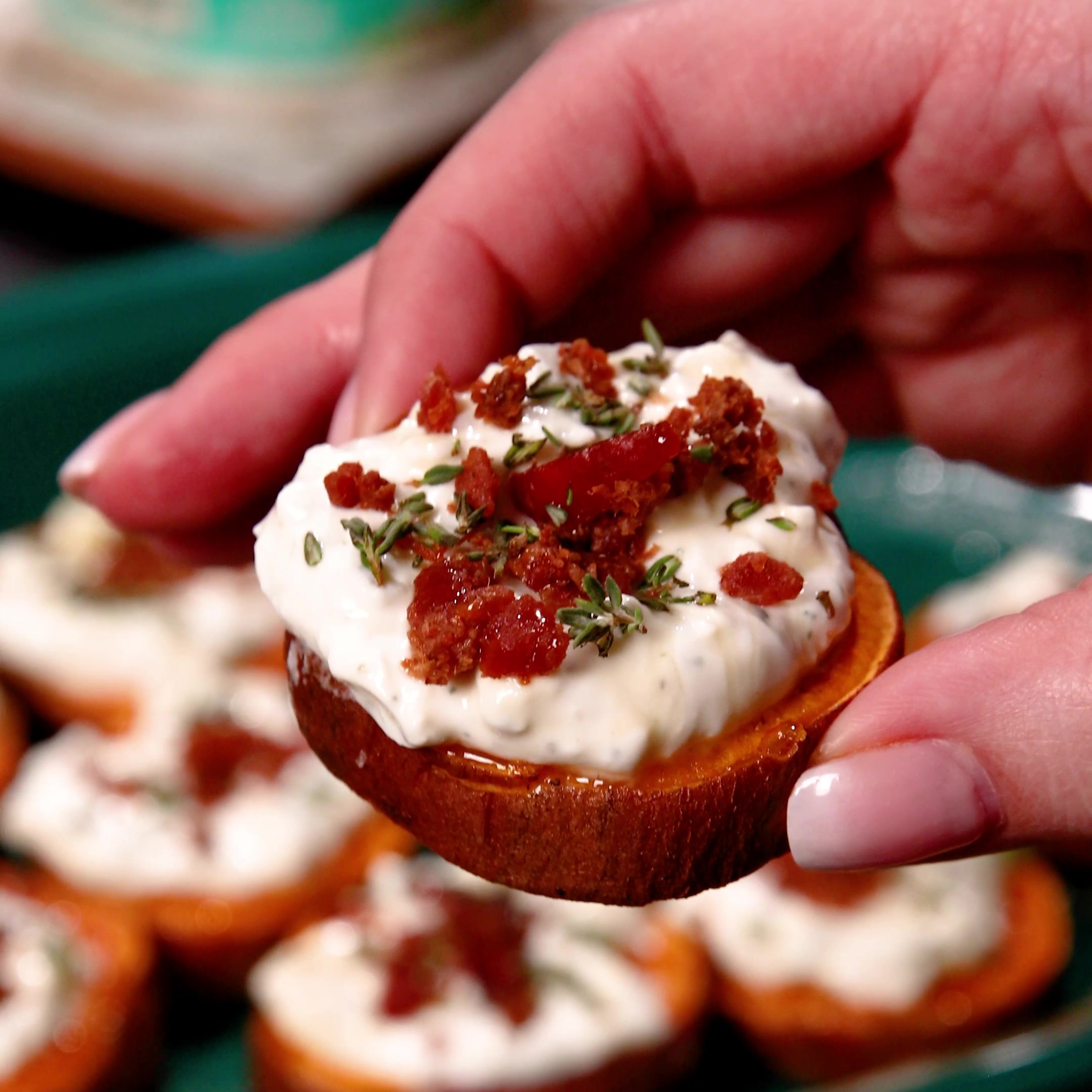 Feta Cucumber Sweet Potato Bites