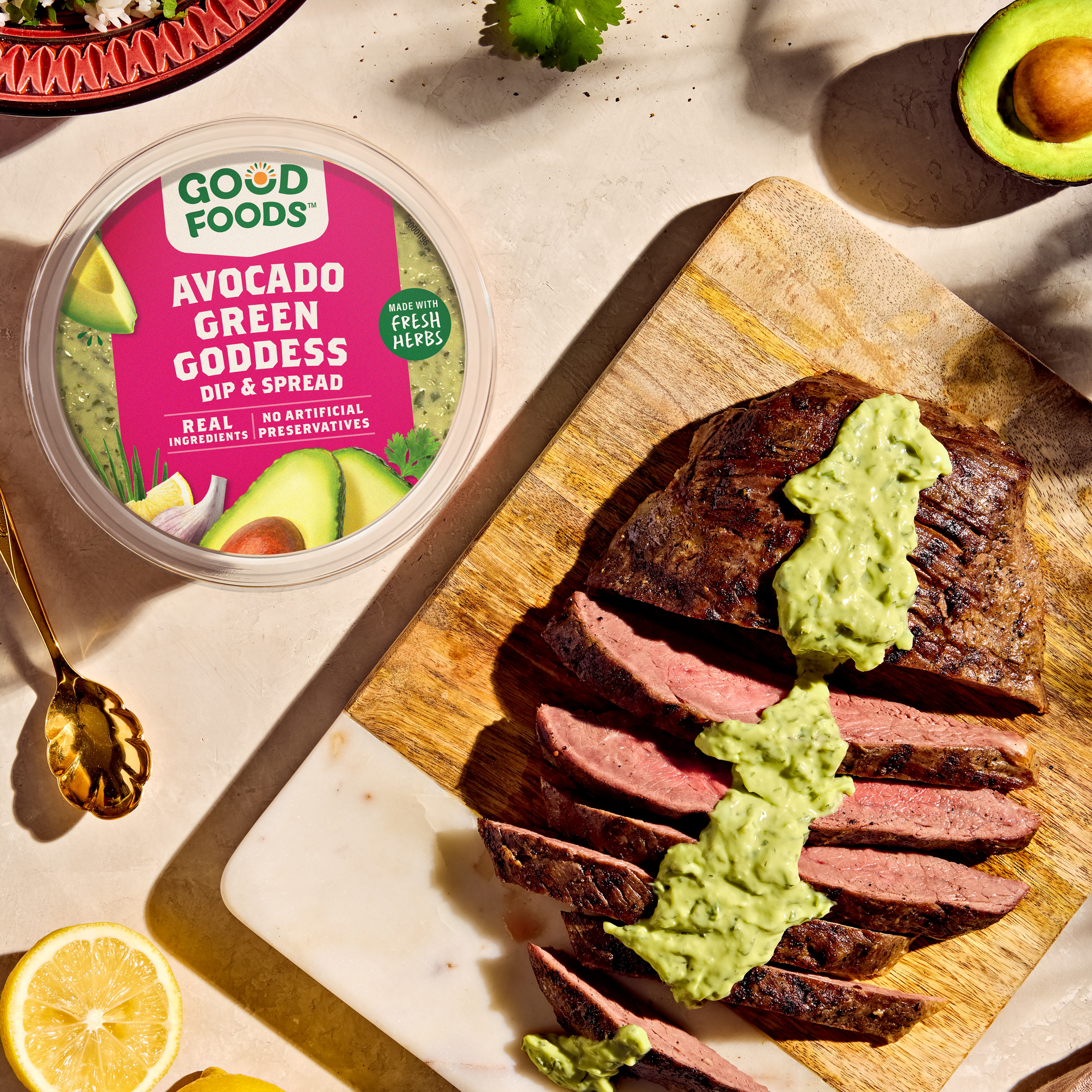 Avocado Green Goddess Steak