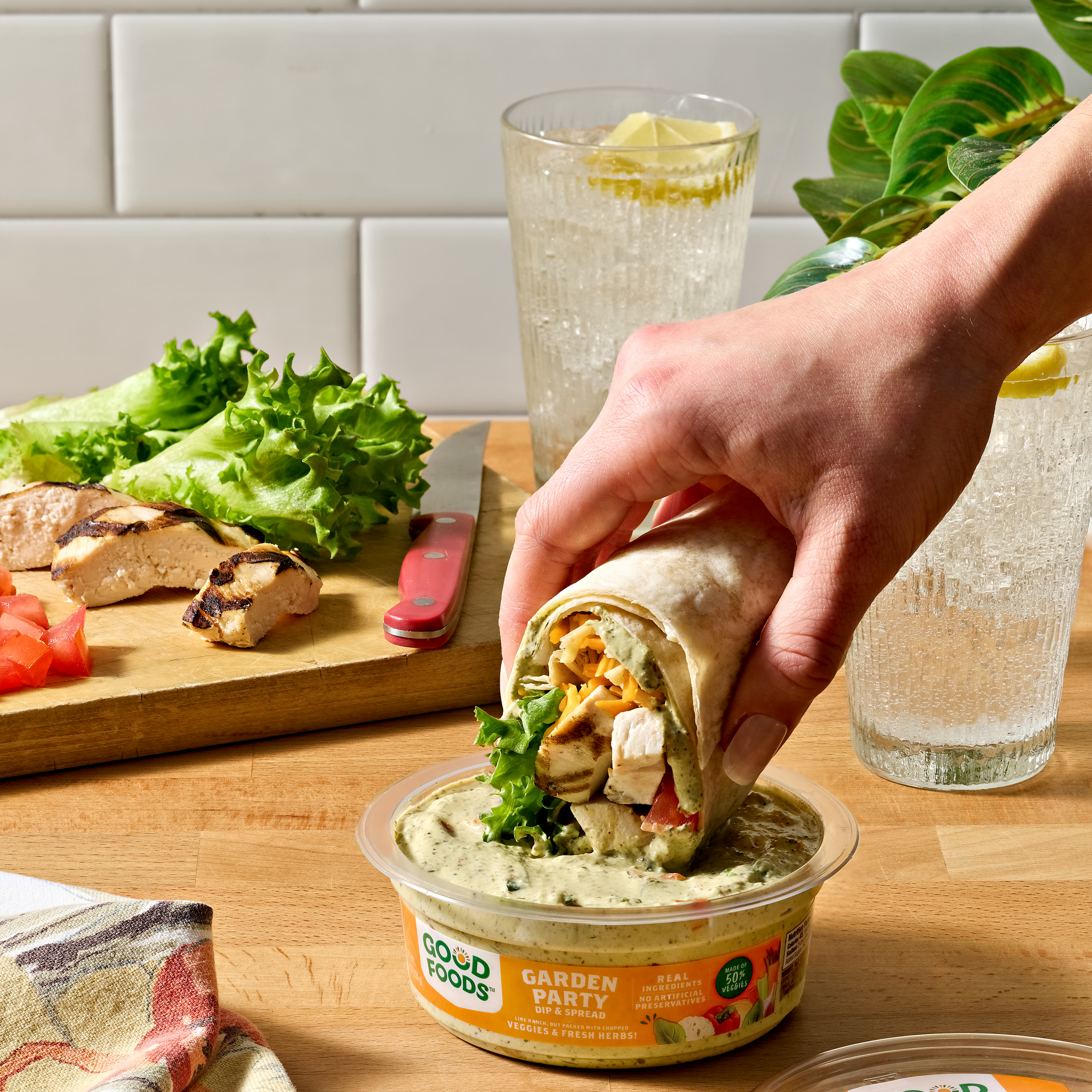 Garden Party Grilled Chicken Wrap
