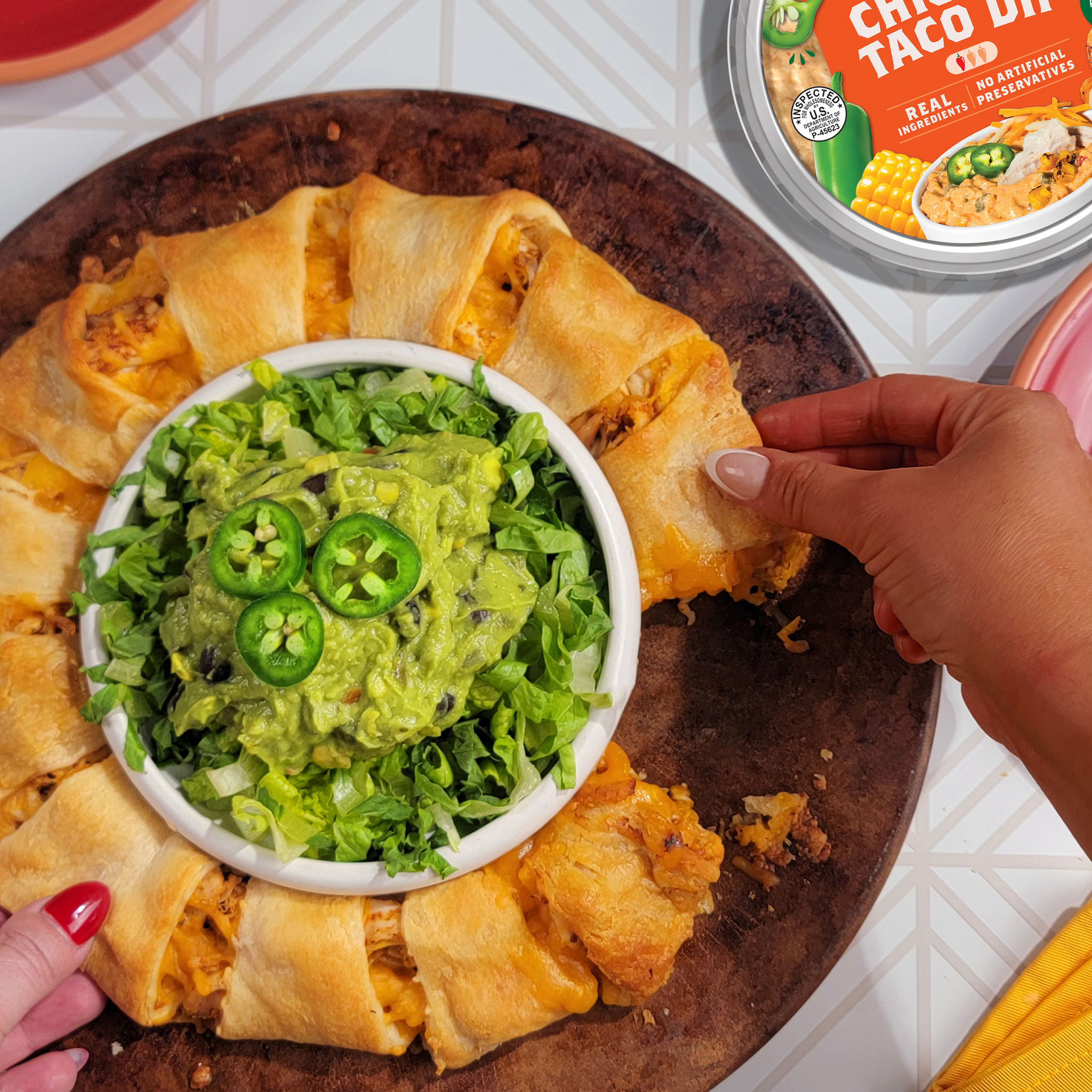 Chicken Taco Crescent Ring